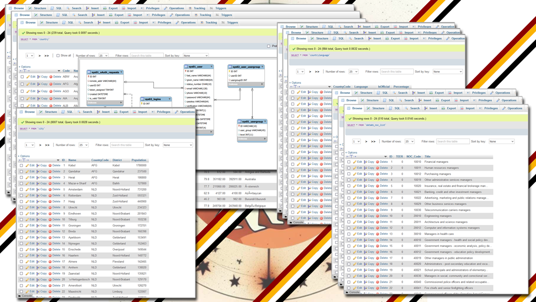 Database Application design button image
